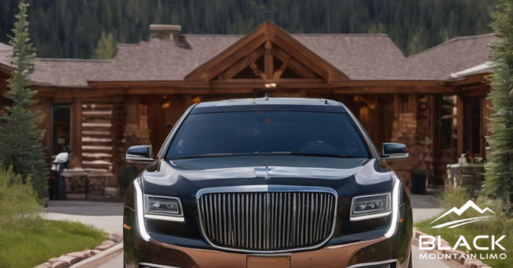 A limousine parked in Copper Mountain, Colorado.