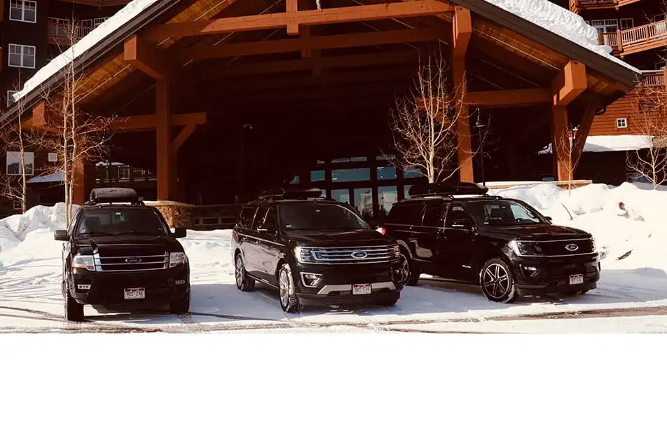 Three black cars
